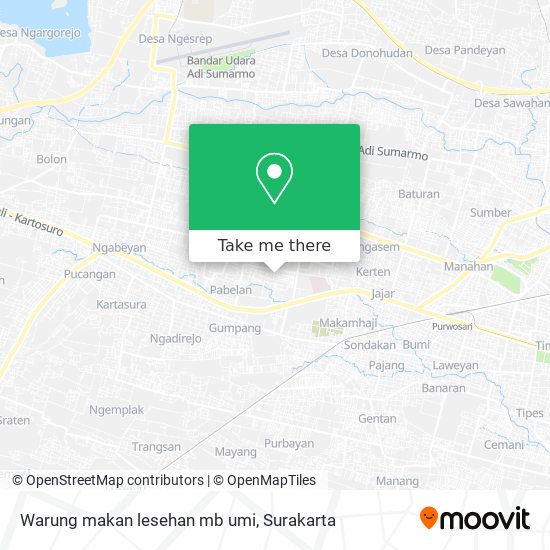 Warung makan lesehan mb umi map