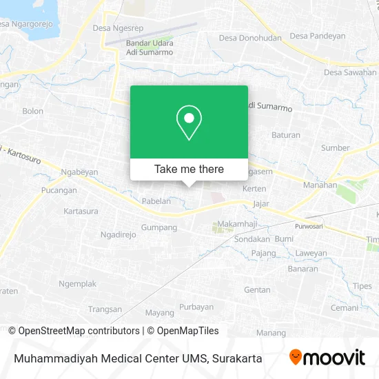 Muhammadiyah Medical Center UMS map