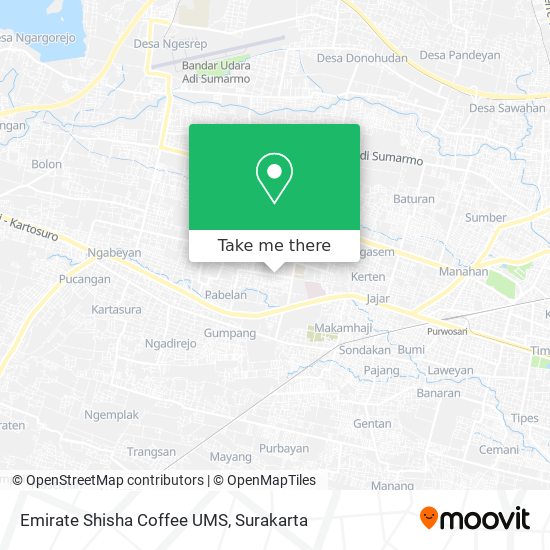 Emirate Shisha Coffee UMS map