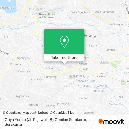 Griya Yunita (Jl. Rajawali IB) Gonilan Surakarta map