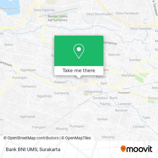 Bank BNI UMS map