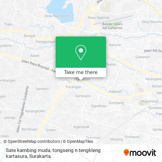 Sate kambing muda, tongseng n tengkleng kartasura map