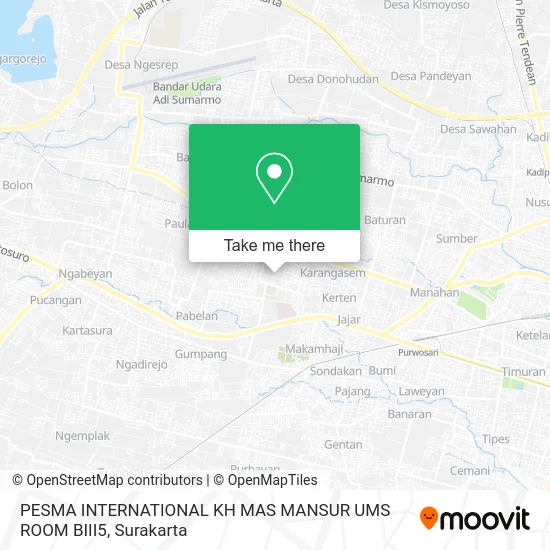 PESMA INTERNATIONAL KH MAS MANSUR UMS ROOM BIII5 map