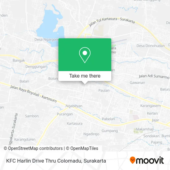 KFC Harlin Drive Thru Colomadu map