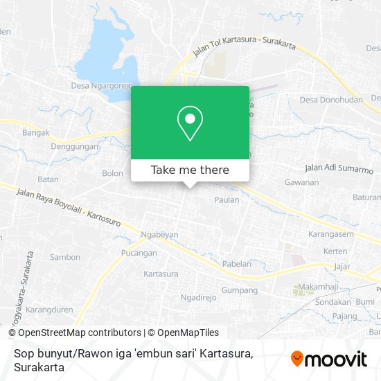 Sop bunyut / Rawon iga 'embun sari' Kartasura map