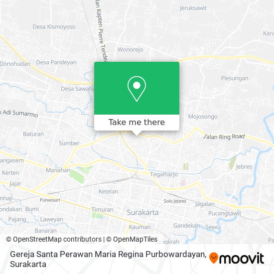 Gereja Santa Perawan Maria Regina Purbowardayan map