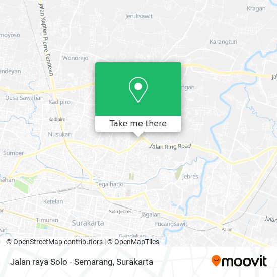 Jalan raya Solo - Semarang map