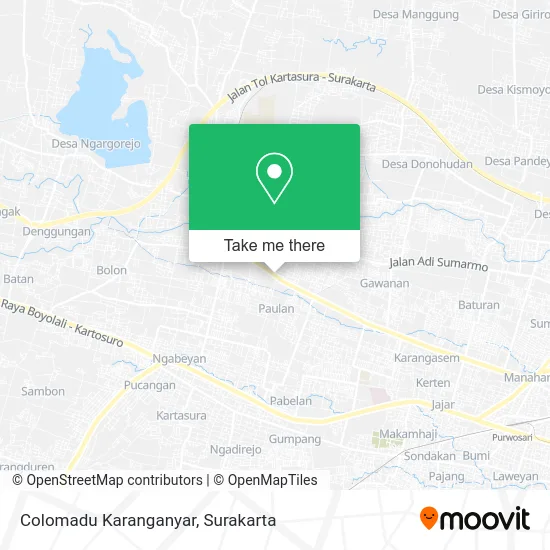 Colomadu Karanganyar map