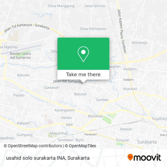usahid solo surakarta INA map