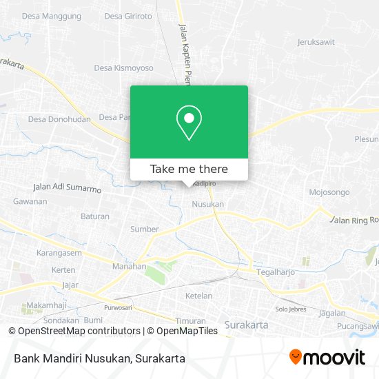 Bank Mandiri Nusukan map