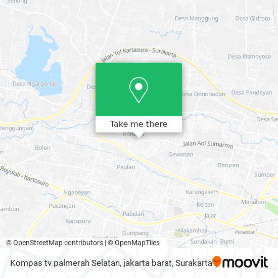 Kompas tv palmerah Selatan, jakarta barat map