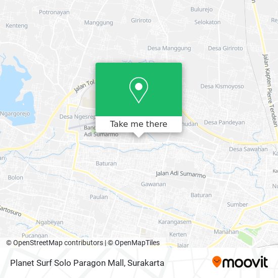 Planet Surf Solo Paragon Mall map