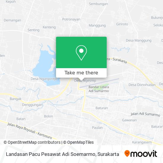 Landasan Pacu Pesawat Adi Soemarmo map