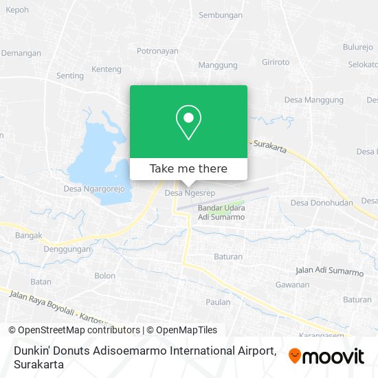 Dunkin' Donuts Adisoemarmo International Airport map