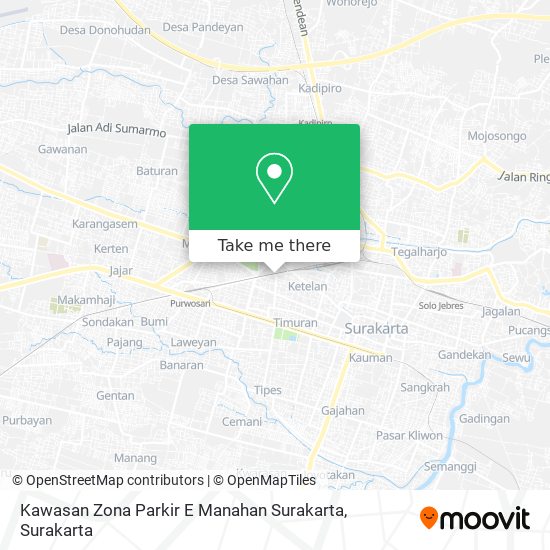 Kawasan Zona Parkir E Manahan Surakarta map