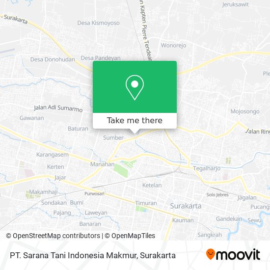 PT. Sarana Tani Indonesia Makmur map