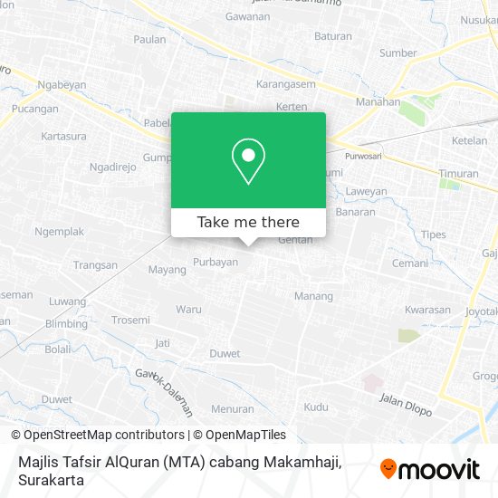 Majlis Tafsir AlQuran (MTA)  cabang Makamhaji map