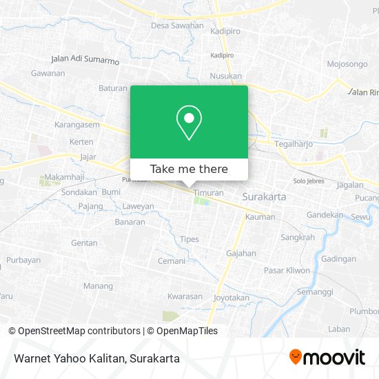 Warnet Yahoo Kalitan map