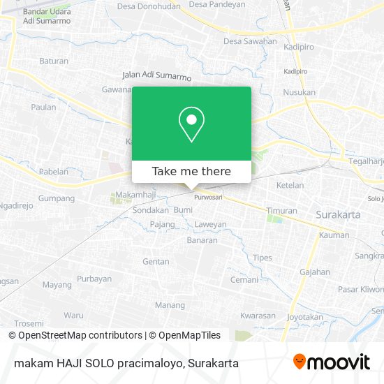 makam HAJI SOLO pracimaloyo map