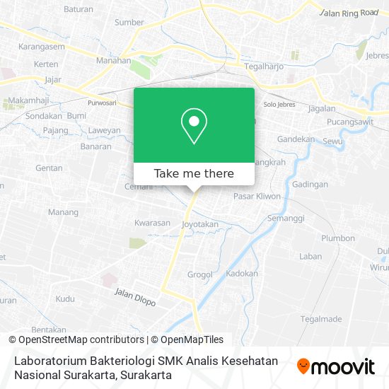 Laboratorium Bakteriologi SMK Analis Kesehatan Nasional Surakarta map