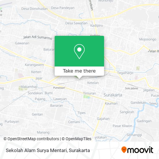 Sekolah Alam Surya Mentari map