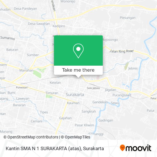 Kantin SMA N 1 SURAKARTA (atas) map