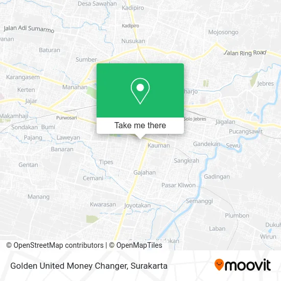 Golden United Money Changer map