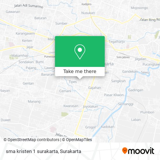 sma kristen 1 surakarta map