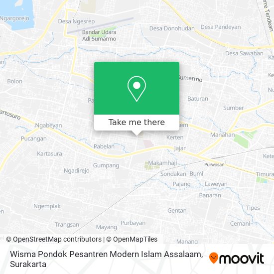 Wisma Pondok Pesantren Modern Islam Assalaam map