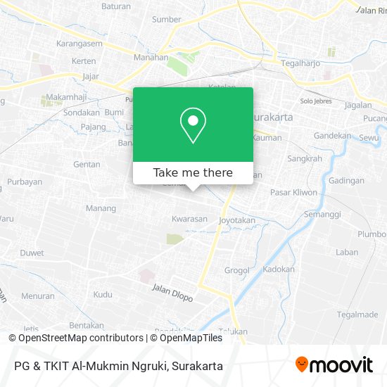 PG & TKIT Al-Mukmin Ngruki map