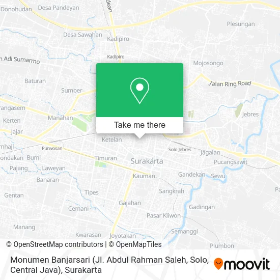 Monumen Banjarsari (Jl. Abdul Rahman Saleh, Solo, Central Java) map