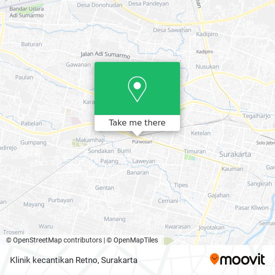 Klinik kecantikan Retno map