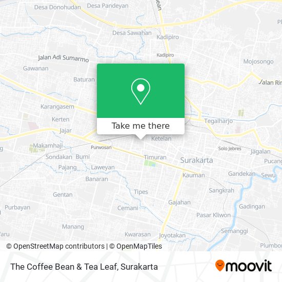 The Coffee Bean & Tea Leaf map