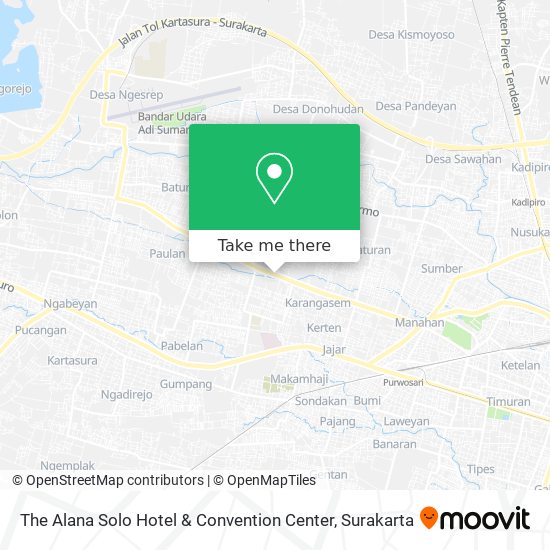 The Alana Solo Hotel & Convention Center map
