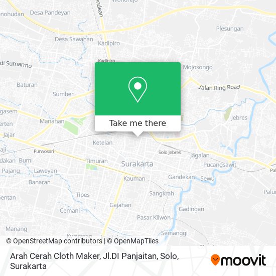 Arah Cerah Cloth Maker, Jl.DI Panjaitan, Solo map