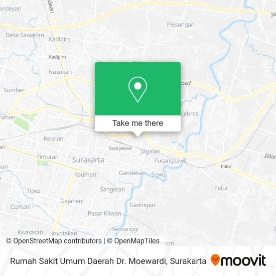 Rumah Sakit Umum Daerah Dr. Moewardi map