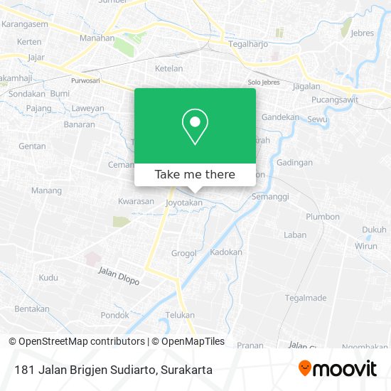 181 Jalan Brigjen Sudiarto map