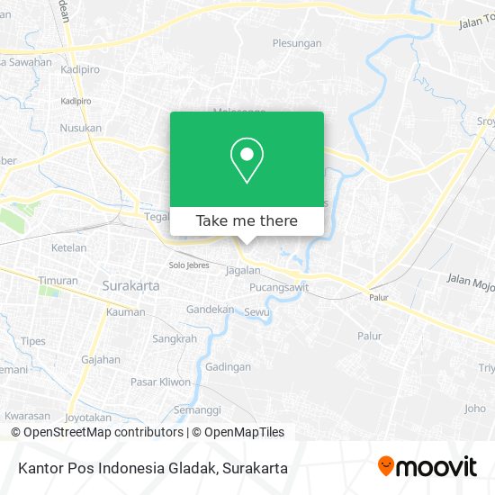 Kantor Pos Indonesia Gladak map