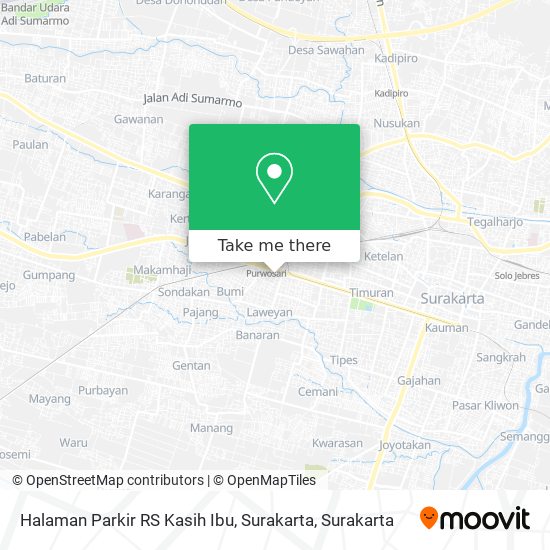 Halaman Parkir RS Kasih Ibu, Surakarta map