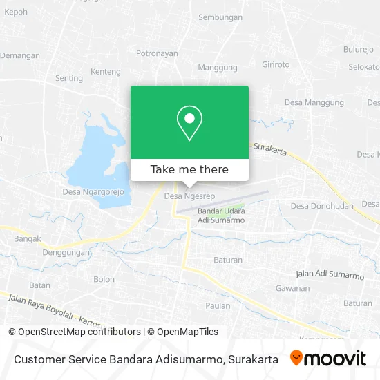 Customer Service Bandara Adisumarmo map