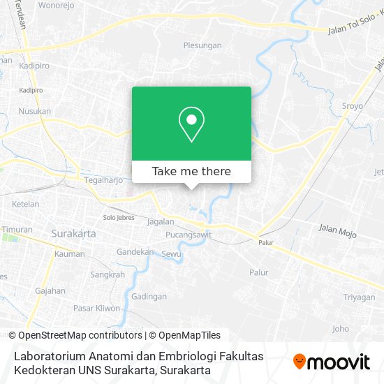 Laboratorium Anatomi dan Embriologi Fakultas Kedokteran UNS Surakarta map