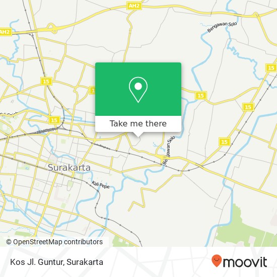 Kos Jl. Guntur map