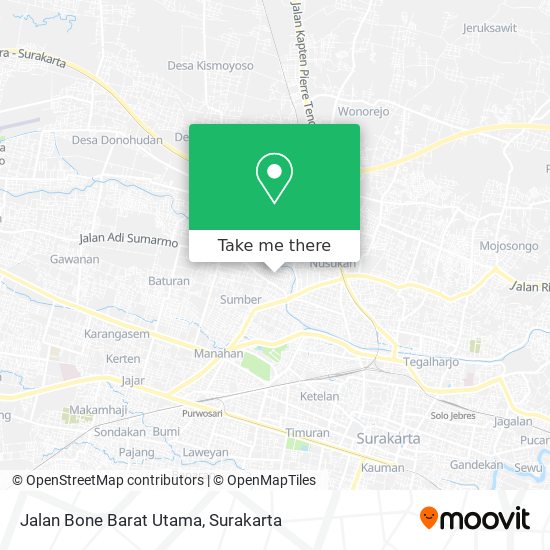 Jalan Bone Barat Utama map