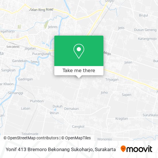 Yonif 413 Bremoro Bekonang Sukoharjo map