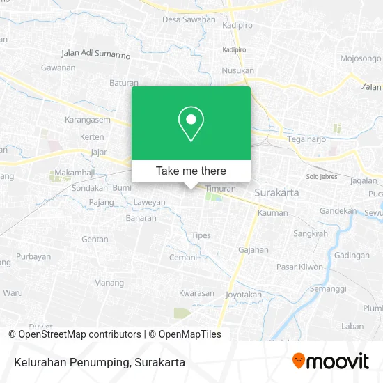 Kelurahan Penumping map