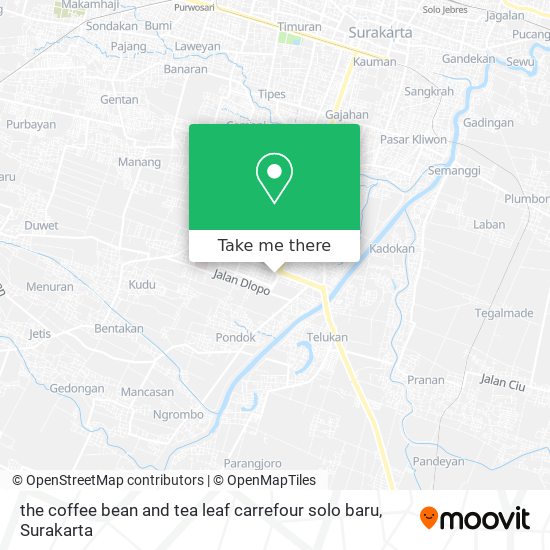 the coffee bean and tea leaf carrefour solo baru map