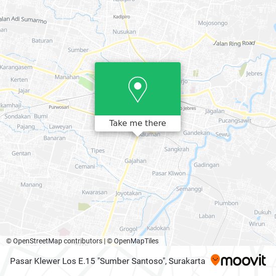 Pasar Klewer Los E.15 "Sumber Santoso" map