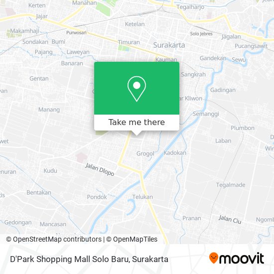 D'Park Shopping Mall Solo Baru map