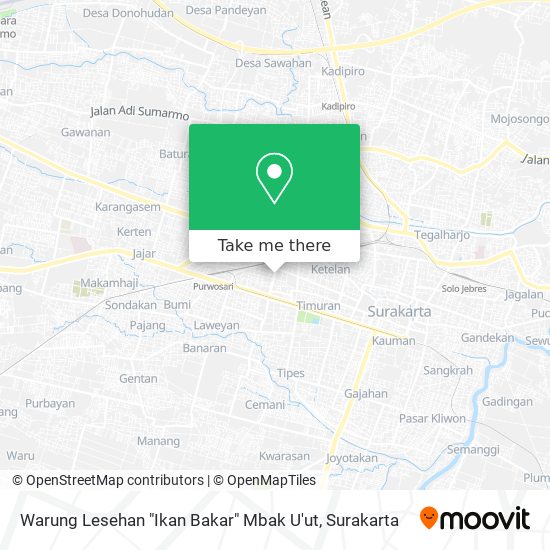 Warung Lesehan "Ikan Bakar" Mbak U'ut map