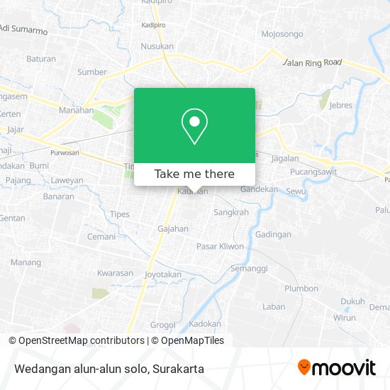 Wedangan alun-alun solo map